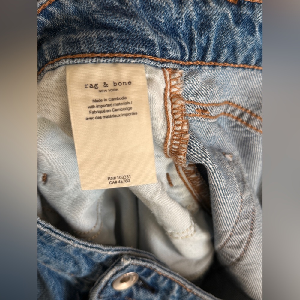 rag & bone Women’s Lori Crop Wide Leg Jeans Mediumwash Size 34 - Picture 9 of 10